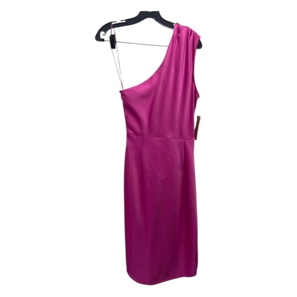 NWT Anthropologie BHLDN Liliana One-Shoulder Stretch Satin Midi Dress Size Large - Picture 8 of 8